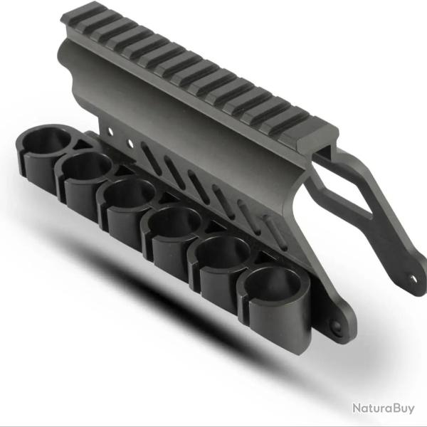Montage rail picatinny et porte cartouche pour Fusil � pompe Mossberg Maverick 88 / 500 / 590
