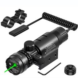 Laser Vert Ultra puissant pour rail picatinny ou fixation lunette avec switch d&eacute;port&eacute;
