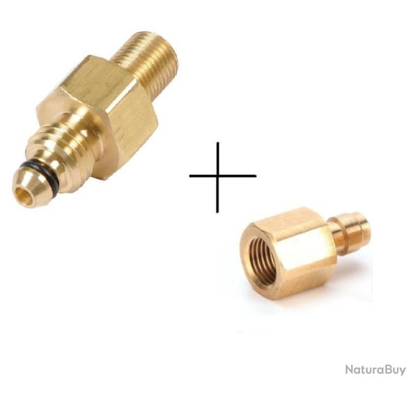 Adaptateur de remplissage Rohm twinmaster (avant 2012) vers 1/8 BSP + adaptateur quick connect