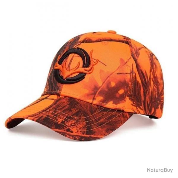 Casquette de chasse avec Bois de Cerf brod� coloris camo orange