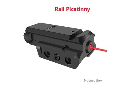 Viseur Laser Rouge/vert Pour Fusil De Chasse, Rechargeable, Montage Sur Rail Picatinny 20 Mm