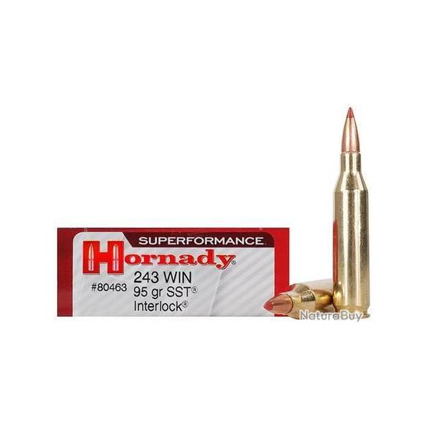 Cartouches HORNADY 243 Win 95grs SST