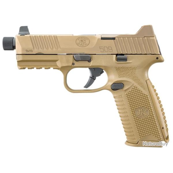 Pistolet FN HERSTAL USA Mod�le 509 Tactical FDE - Filet� - Opic ready - Calibre 9x19