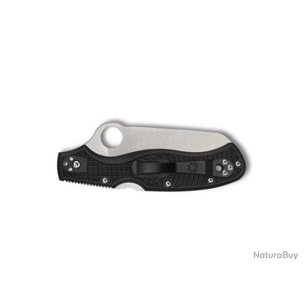 COUTEAU SPYDERCO RESCUE 3 THIN BLUE LINE NOIR A DENTS