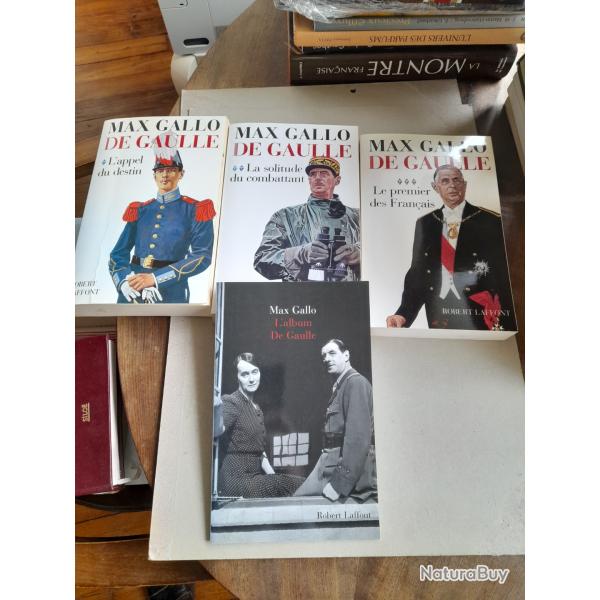 Max Gallo - De Gaulle, 3 tomes + l'album De Gaulle
