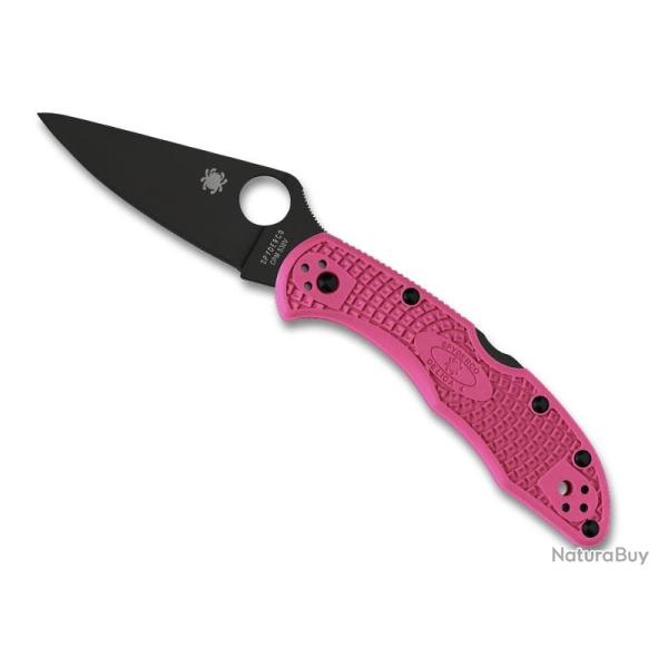 COUTEAU SPYDERCO DELICA 4 ROSE LAME NOIRE