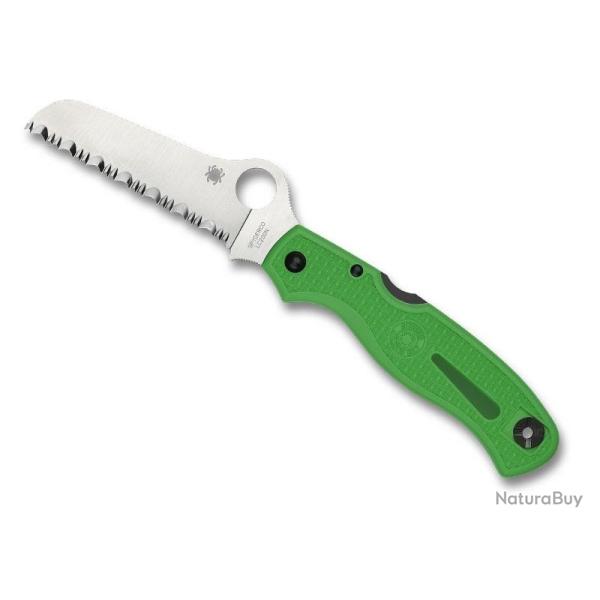 COUTEAU SPYDERCO ATLANTIC SALT VERT A DENTS