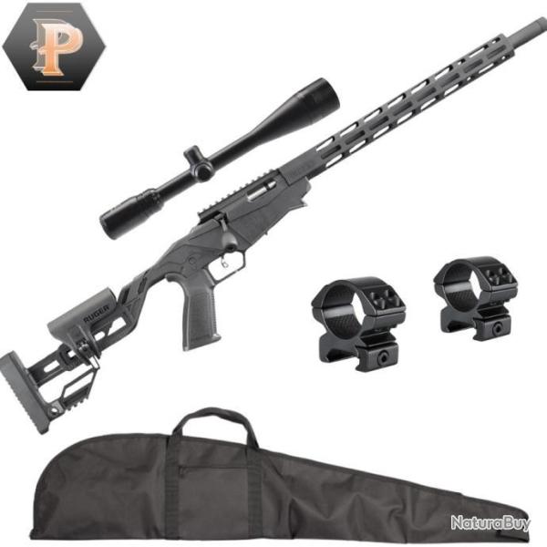 Wahoo ! Pack Sniper Carabine Ruger pr�cision RimFire cal.22LR+Lunette 6-24x42+Collier Hawke+Fourreau