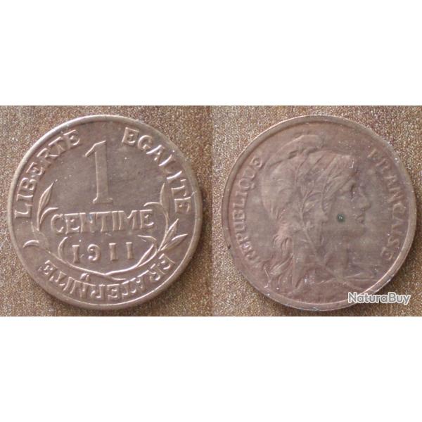 France 1 Centime 1911 Dupuis Pi�ce Centimes anciens Francs Franc
