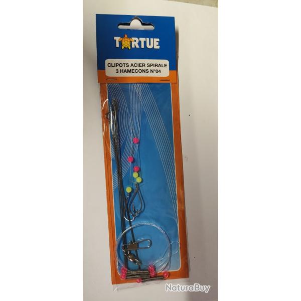 CLIPOTS ACIER SPIRALE 3 HAMECONS N� 4 - NEUF
