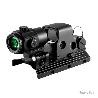 Viseur Holographique 558 + Loupe G43 3X - Point Rouge/Vert Avec Fixation Picatinny