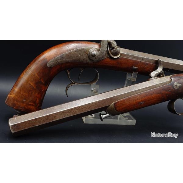 PAIRE DE PISTOLETS D'OFFICIER MODELE 1833 CHEVALIER MANUFACTURE MUTZIG - FRANCE SECOND EMPIRE France