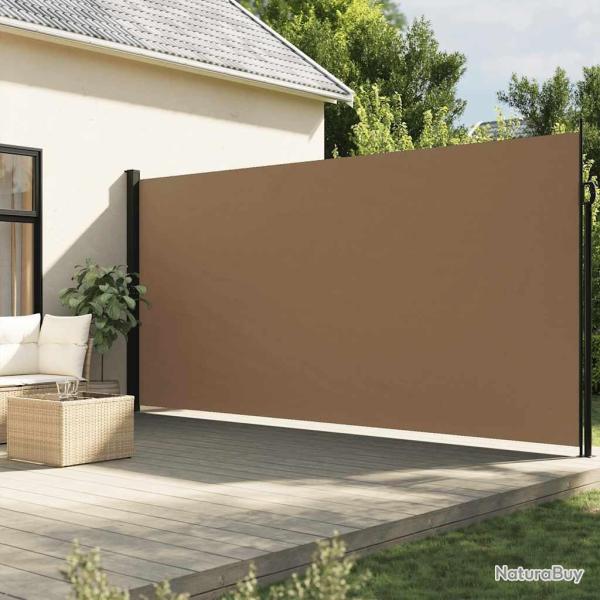 Auvent latral rtractable taupe 220x600 cm alsavelo