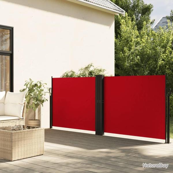 Auvent latral rtractable rouge 140x1000 cm alsavelo