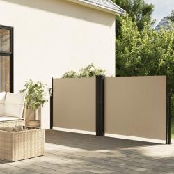 Auvent lat&eacute;ral r&eacute;tractable beige 140x1000 cm