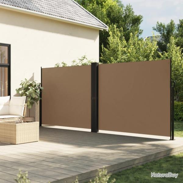 Auvent latral rtractable taupe 160x600 cm alsavelo