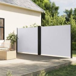 Auvent lat&eacute;ral r&eacute;tractable blanc 160x600 cm