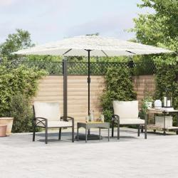 Parasol de jardin avec m&acirc;t en acier blanc 290x290x238 cm