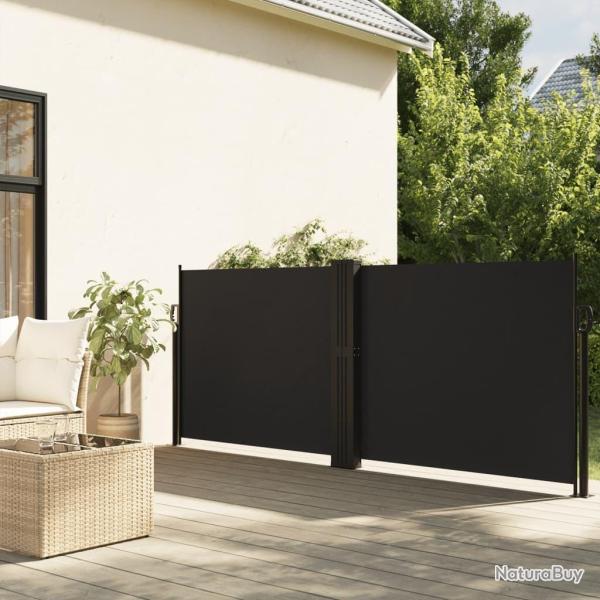 Auvent lat�ral r�tractable noir 140x1200 cm