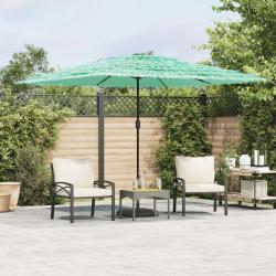 Parasol de jardin avec m&acirc;t en acier vert 290x290x238 cm alsavelo
