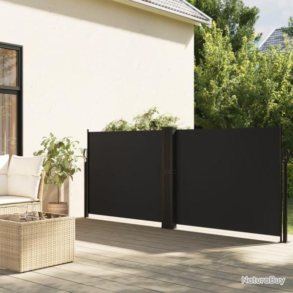 Auvent lat�ral r�tractable noir 120x1200 cm