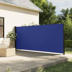 Auvent lat&eacute;ral r&eacute;tractable bleu 160x600 cm alsavelo
