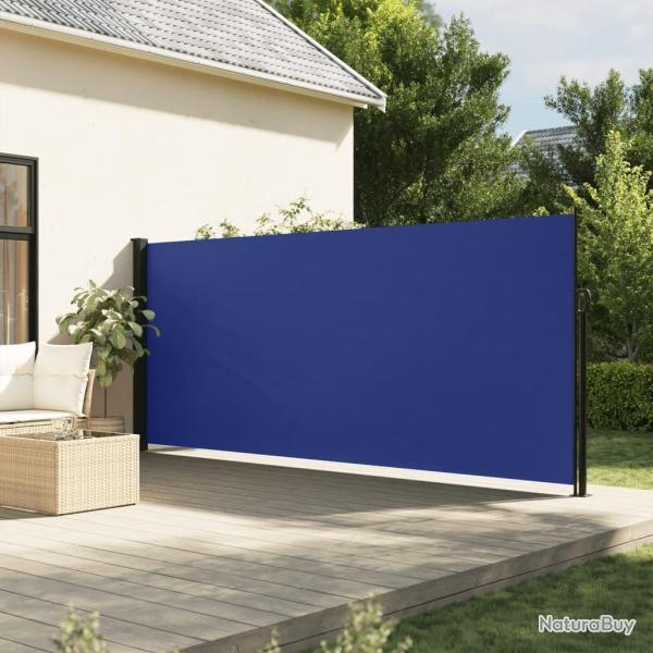 Auvent latral rtractable bleu 160x600 cm alsavelo