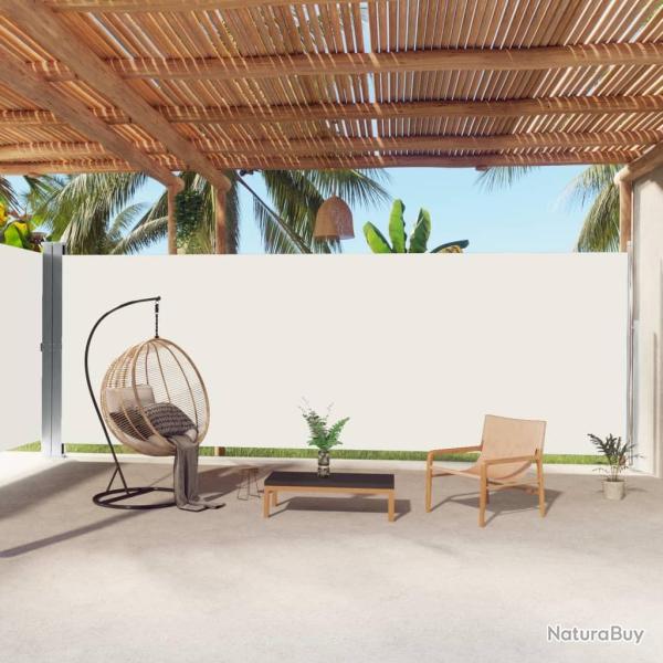 Auvent latral rtractable Crme 220x1000 cm alsavelo