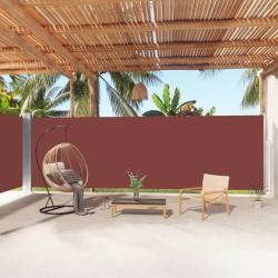 Auvent lat&eacute;ral r&eacute;tractable Marron 200x1000 cm