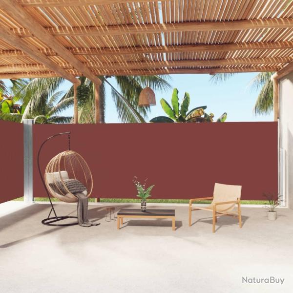 Auvent lat�ral r�tractable Marron 200x1000 cm