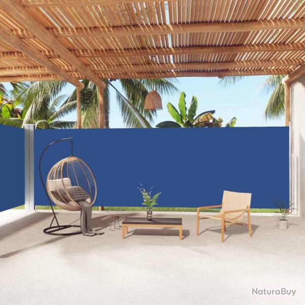 Auvent lat�ral r�tractable Bleu 200x1000 cm