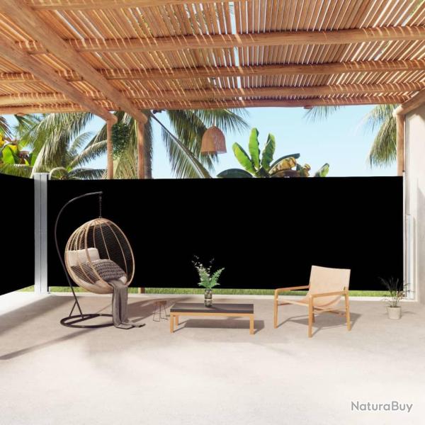 Auvent lat�ral r�tractable Noir 200x1000 cm