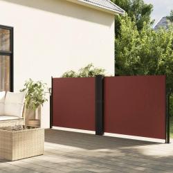 Auvent lat&eacute;ral r&eacute;tractable marron 120x600 cm
