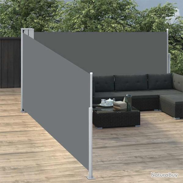 Auvent lat�ral r�tractable Anthracite 100 x 1000 cm