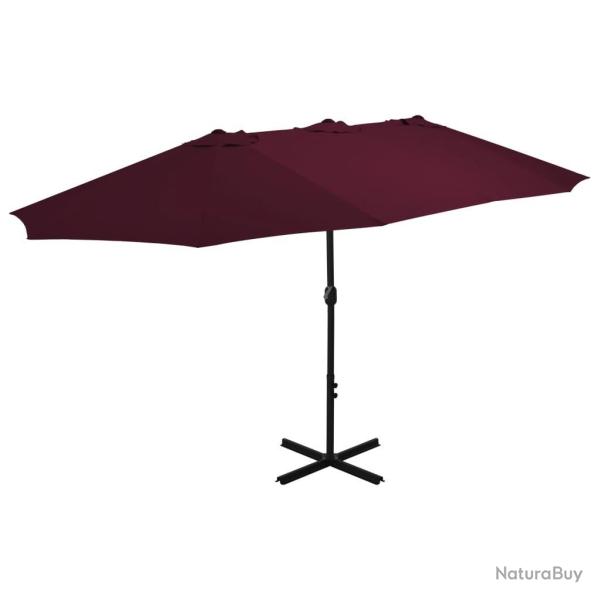 Parasol d'extrieur avec mt en aluminium rouge bordeaux alsavelo