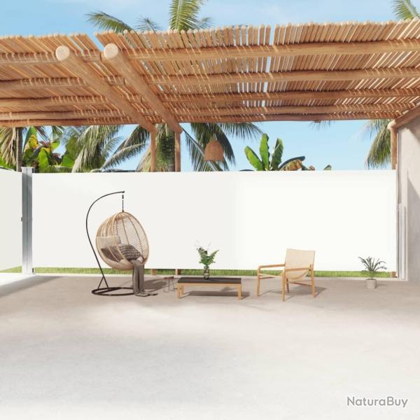 Auvent latral rtractable Crme 220x1200 cm alsavelo