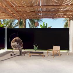 Auvent lat&eacute;ral r&eacute;tractable Noir 220x1000 cm alsavelo