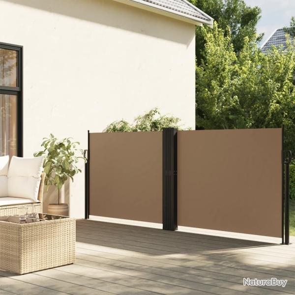 Auvent lat�ral r�tractable taupe 140x1200 cm