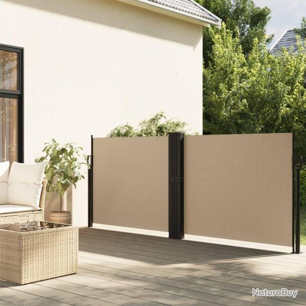 Auvent lat�ral r�tractable beige 140x1200 cm