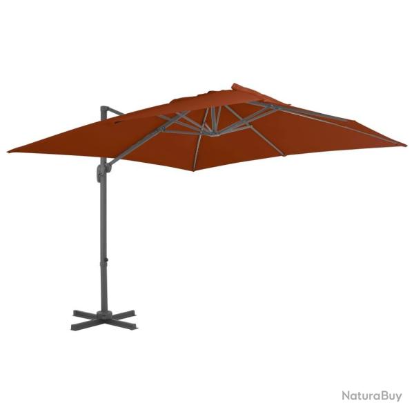 Parasol de jardin en porte-�-faux avec m�t en aluminium alsavelo