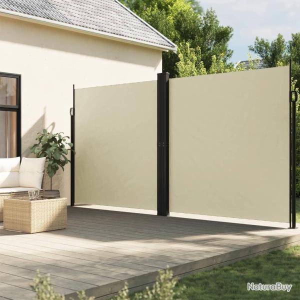 Auvent lat�ral r�tractable cr�me 200x1000 cm