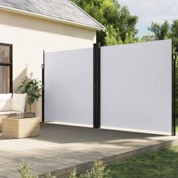 Auvent lat&eacute;ral r&eacute;tractable blanc 200x1200 cm alsavelo