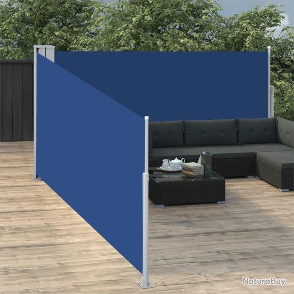 Auvent latral rtractable Bleu 100 x 1000 cm alsavelo