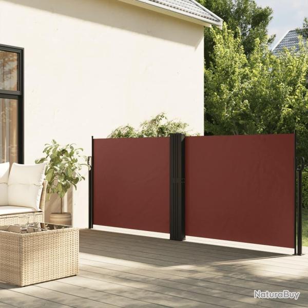 Auvent lat�ral r�tractable marron 140x600 cm