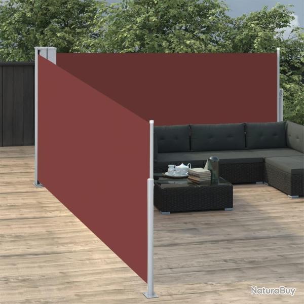 Auvent latral rtractable Marron 100 x 1000 cm alsavelo