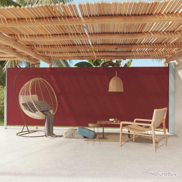 Auvent lat�ral r�tractable de patio 200x600 cm Rouge