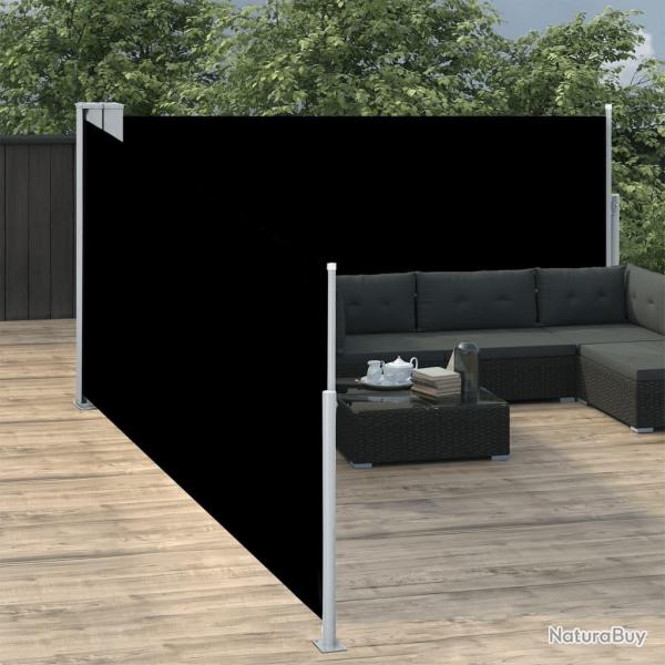Auvent lat�ral r�tractable Noir 100 x 1000 cm