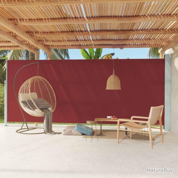 Auvent latral rtractable de patio 220x600 cm Rouge alsavelo