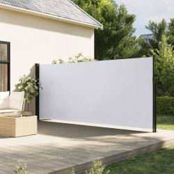 Auvent lat&eacute;ral r&eacute;tractable blanc 180x600 cm alsavelo