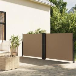 Auvent lat&eacute;ral r&eacute;tractable taupe 120x1000 cm